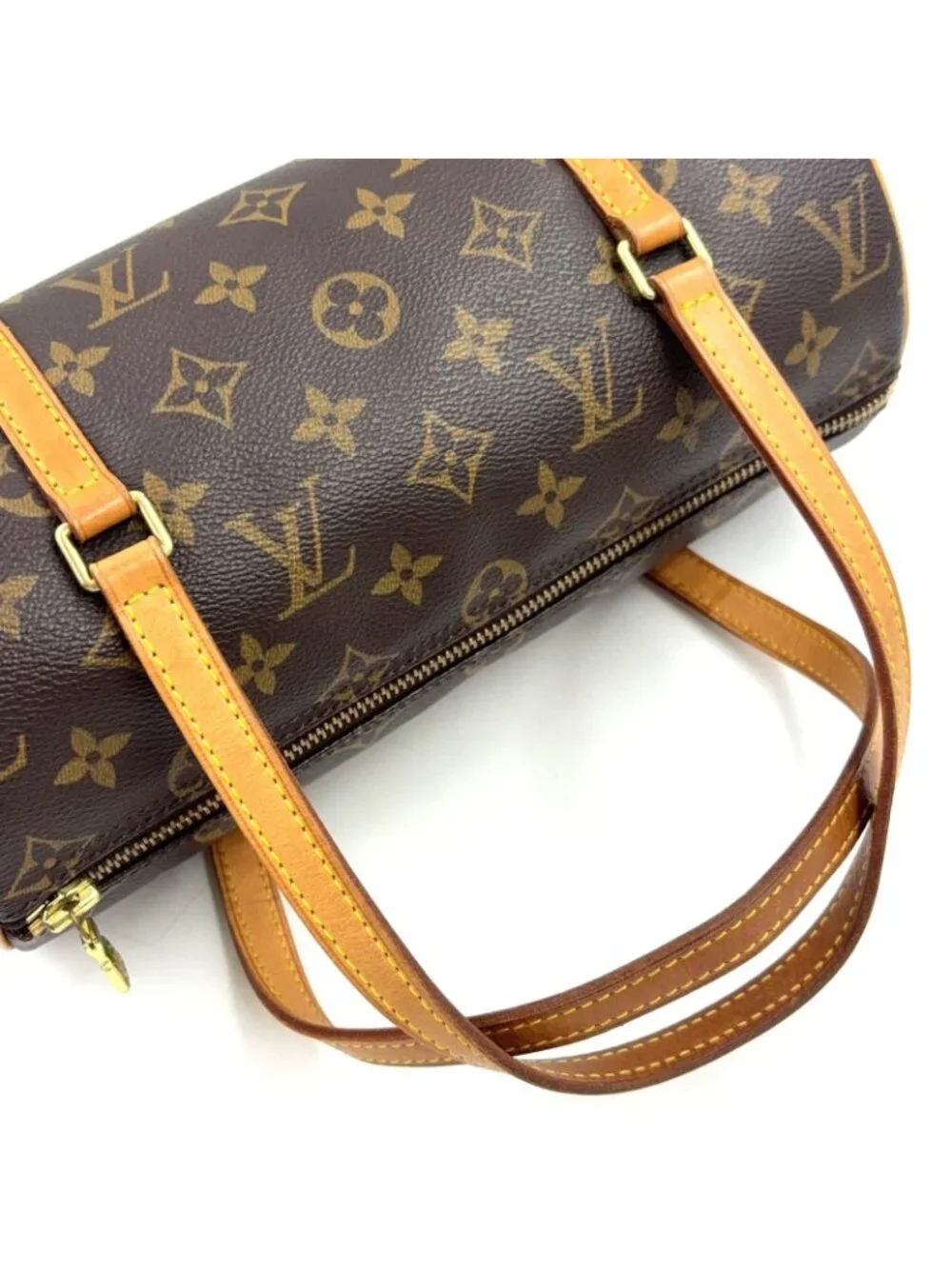 Louis Vuitton Monogram Vintage Leather Brown Handbag Gold